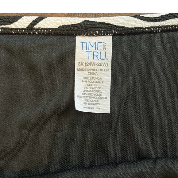 Time and Tru Women Plus Size Zebra Print Adjustable Side Tie Bikini Swim Bottom - Picture 9 of 10